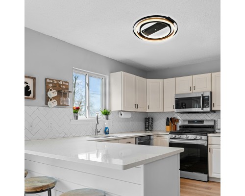 Потолочный светильник Escada 10247/2 LED*60W Black/Wood