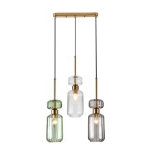 Подвесной светильник Escada 1141/3S E14*60W Clear/Green/Smoke