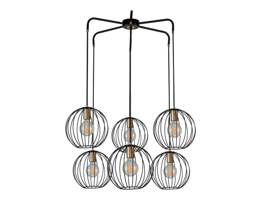 Подвесной светильник Escada 10176/6 E27*60W Black/Brass