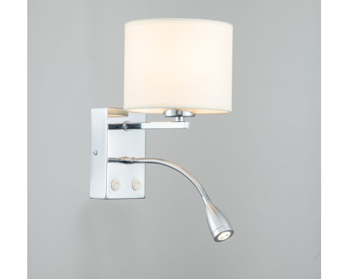 Настенный светильник Escada 552/A LED*1W+E27*60W Chrome/White