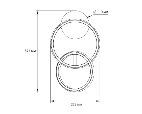 Настенный светильник Escada 10230/SG LED*34W Black