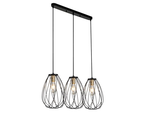 Подвесной светильник Escada 10180/3S E27*60W Black/Brass