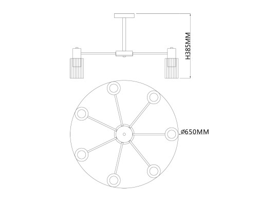 Светильник на штанге Escada 2120/7P E14*40W Gold