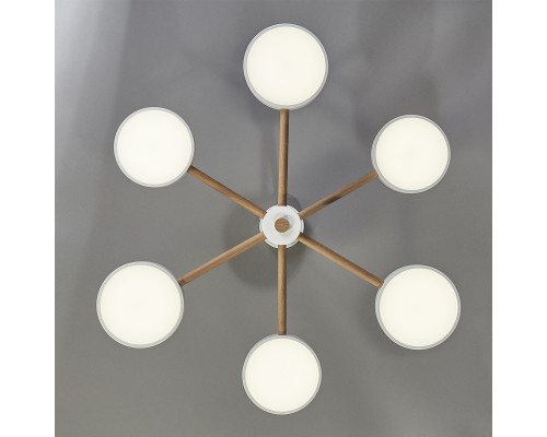 Потолочный светильник Escada 10236/6 LED*96W White/Wooden