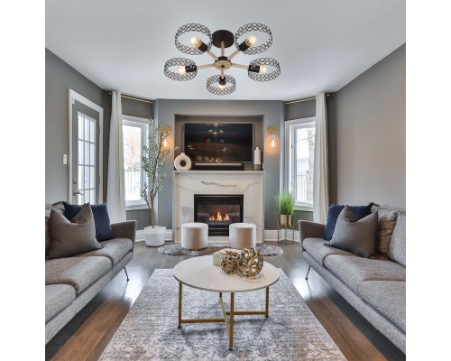 Светильник на штанге Escada 679/5P E27*60W Black/Wood