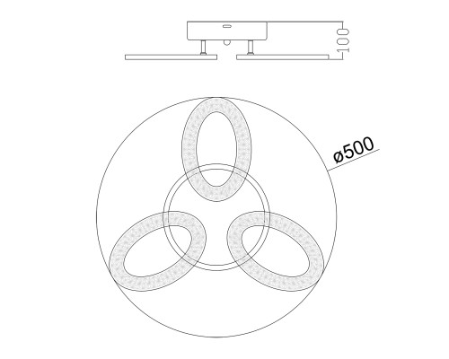 Потолочный светильник Escada 10283/3 LED*72W Chrome