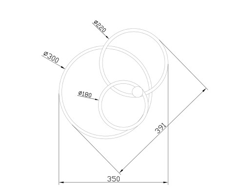 Потолочный светильник Escada 10213/2 LED*33+23W Chrome/Gold