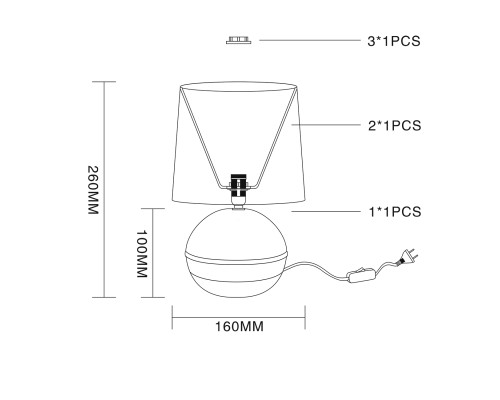 Настольный светильник Escada 10169/L E14*40W Beige