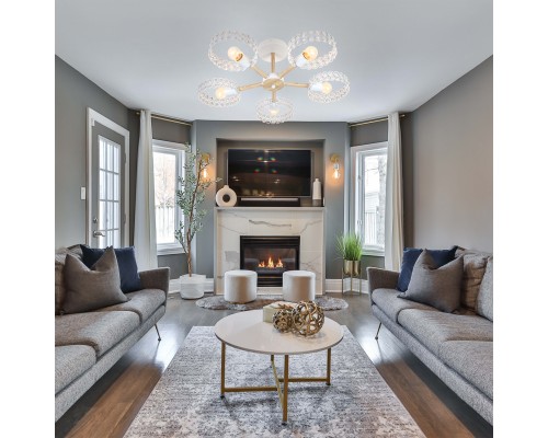 Светильник на штанге Escada 679/5P E27*60W White/Wood