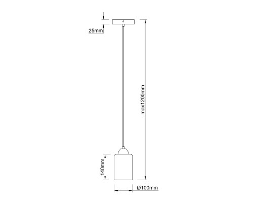 Подвесной светильник Escada 10179/1S E27*60W Black