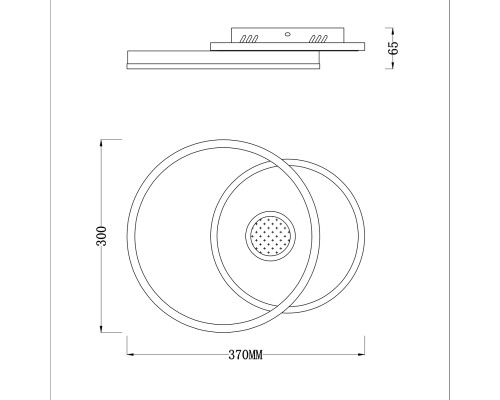 Потолочный светильник Escada 10234/1 LED*45W Black/White