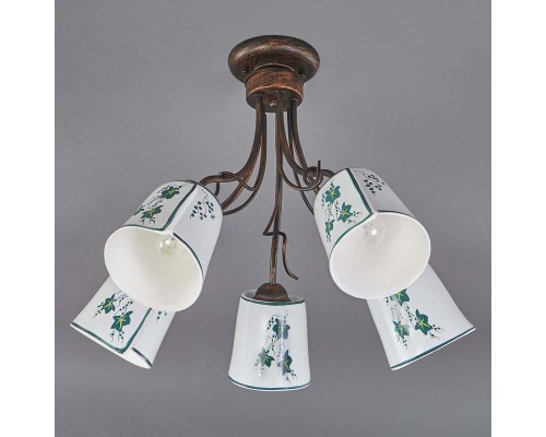 Потолочный светильник Escada Albero 168/5PL E14*40W Black brush gold