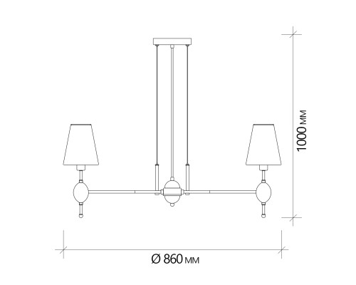Подвесной светильник Escada 2106/8S E14*40W Nickel