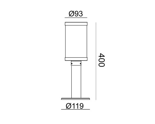 Напольный светильник Escada 30003G/01 E27*40W IP44 Dark grey