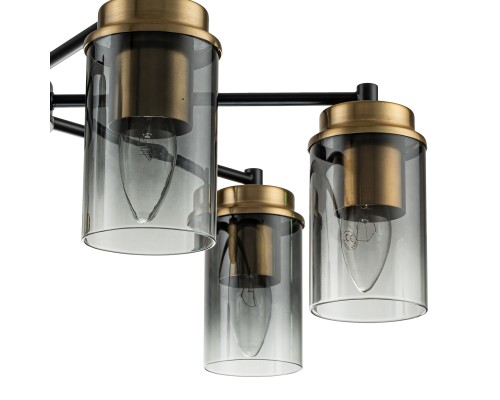 Светильник на штанге Escada 2118/7P E14*40W Black/Brass