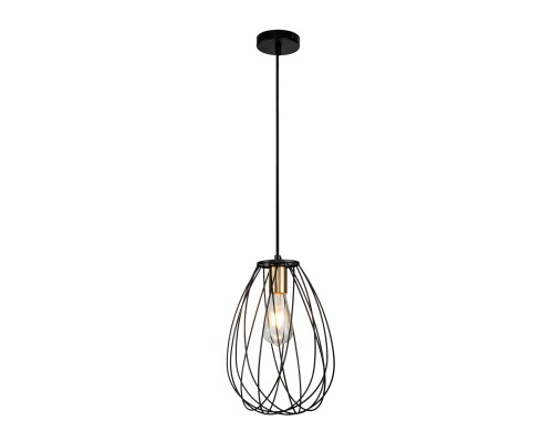 Подвесной светильник Escada 10180/1S E27*60W Black/Brass