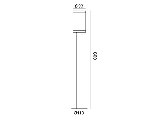 Напольный светильник Escada 30003G/02 E27*40W IP44 Dark grey