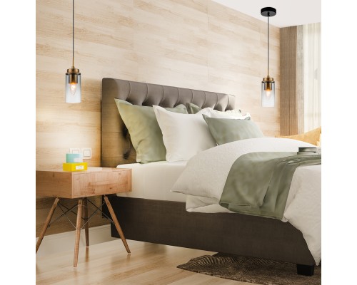 Подвесной светильник Escada 2118/1S E14*40W Black/Brass