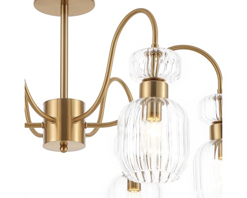 Светильник на штанге Escada 1141/6PL E14*60W Antigue copper/Clear