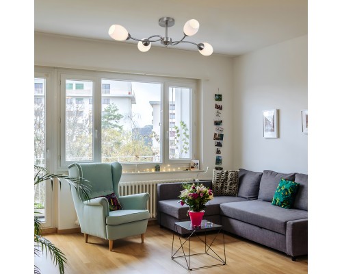 Светильник на штанге 150007/4R E27*60W Satin nickel