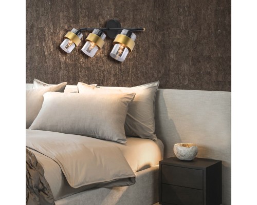 Настенно-потолочный свет Escada 1169/3A E14*40W Black/Gold