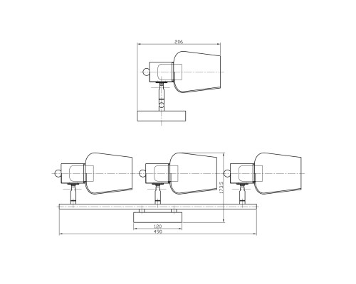 Настенно-потолочный свет Escada 691/3P E14*40W Wood