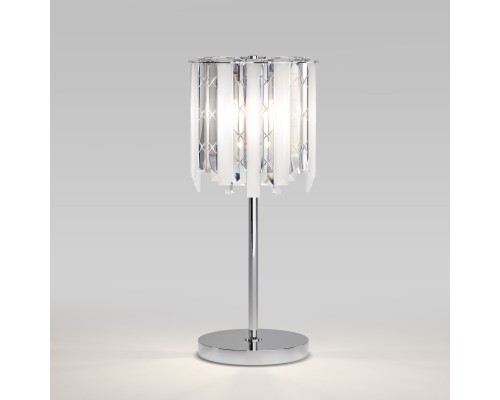 Настольный светильник с хрусталем 108011 хром