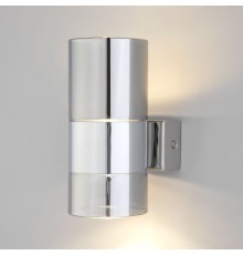 Настенный светодиодный светильник со стеклянным плафоном 40021/1 LED хром/дымчатый