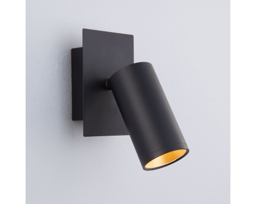 Настенный светодиодный светильник с поворотным плафоном 20066/1 LED черный/золото