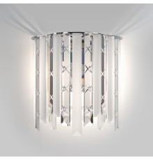 Настенный светодиодный светильник с хрусталем 101011 хром