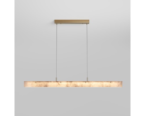 Подвесной светодиодный светильник из алебастра 604053 LED латунь/ алебастр