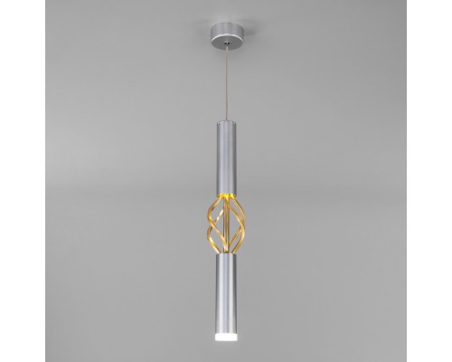 Подвесной светодиодный светильник 50191/1 LED матовое серебро/матовое золото