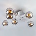 Потолочный светильник с круглыми стеклянными плафонами Eurosvet 30140/6 хром Evita