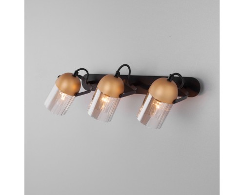 Настенный светильник с поворотными плафонами 20122/3 черный/золото