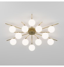 Умный потолочный светильник со стеклянными плафонами под лампочку G9 302001/12 латунь Smart