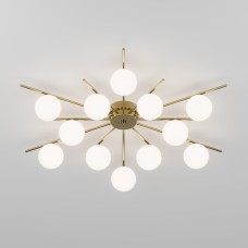 Умный потолочный светильник со стеклянными плафонами под лампочку G9 302001/12 латунь Smart