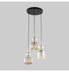 Подвесной светильник с плафонами из фактурного стекла 11041 Sophia Cognac