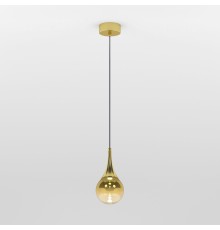 Подвесной светодиодный светильник со стеклянным плафоном 50256/1 LED золото