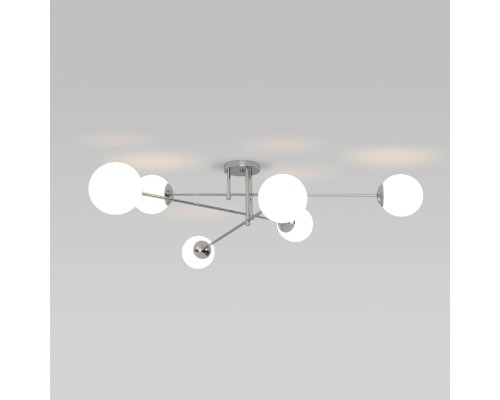 Потолочный светильник со стеклянными плафонами 30181/6 хром