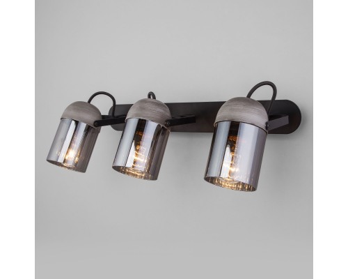 Настенный светильник с поворотными плафонами 20122/3 черный/тертый серый