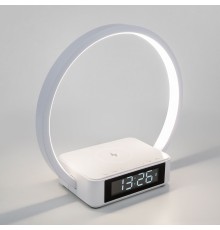 Настольная лампа светодиодная Eurosvet с беспроводной зарядкой и будильником 80505/1 белый