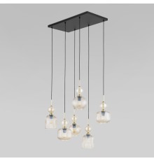 Подвесной светильник с плафоном из фактурного стекла 11044 Sophia Cognac