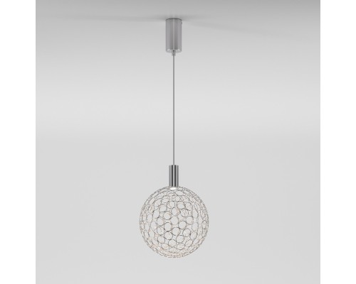 Подвесной светодиодный светильник с металлическим плафоном 90353/1 хром