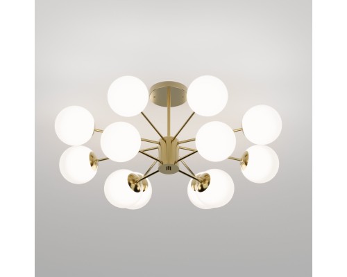 Потолочный светильник со стеклянными плафонами 502002/12 латунь