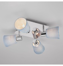Потолочный светильник с абажурами 20080/4 хром/голубой