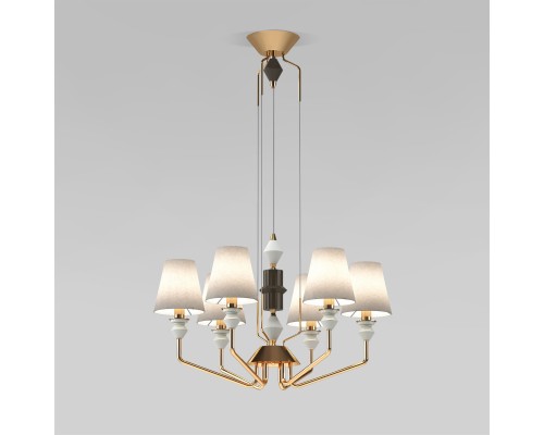 Умная люстра с декором из керамики 101012/6