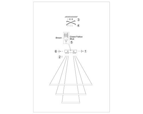 Потолочная чаша Favourite 4591-220-9CH Canopy D220*H40мм