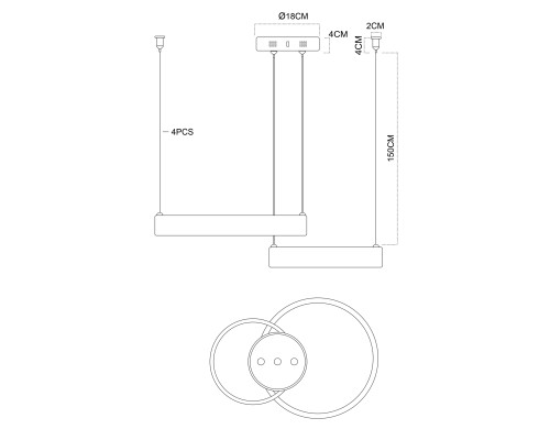 Потолочная чаша Favourite 4591-180-2BR Canopy D180*H40мм