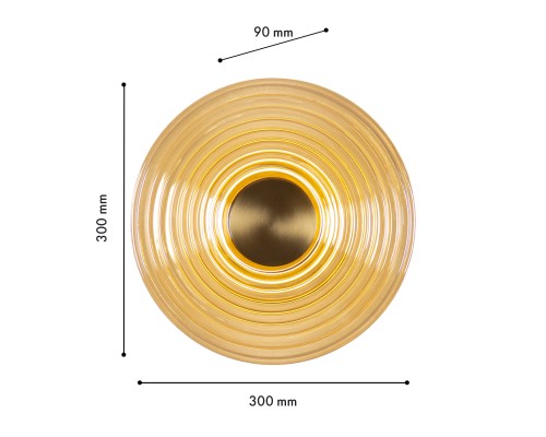 Бра Favourite 4571-1W1 Whirlpool LED*12W, 800LM, 4000K D90*W300*H300мм