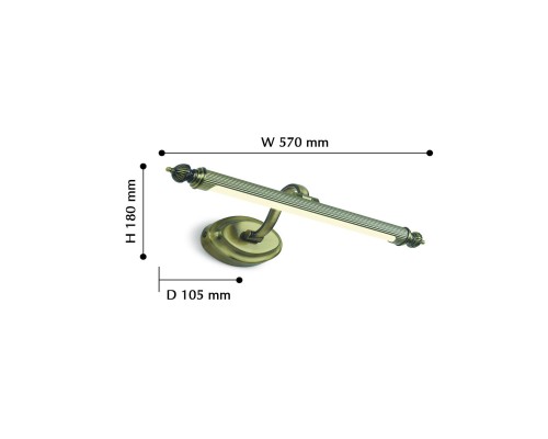 Бра Favourite 2435-1W Artifex 1*LED*8W, 640LM, 4000K, IP44 D200*W550*H120мм